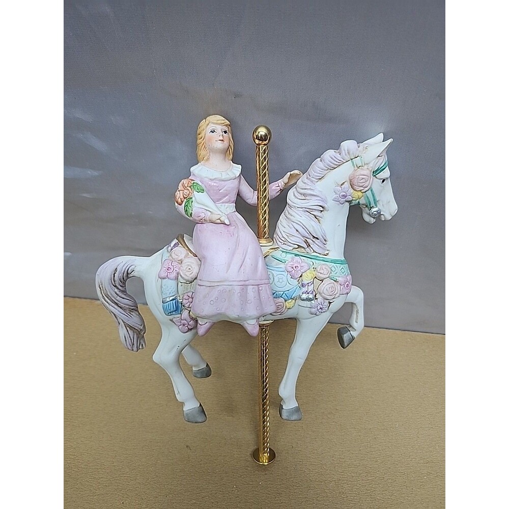 Westland Vintage replacement Carousel horse artist signed  girl on horse